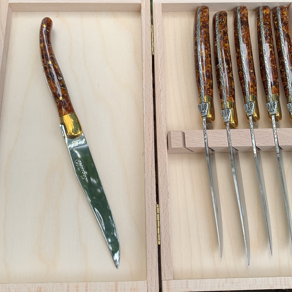 Laguiole Knives, Set of 6, New - Picture 5 of 12